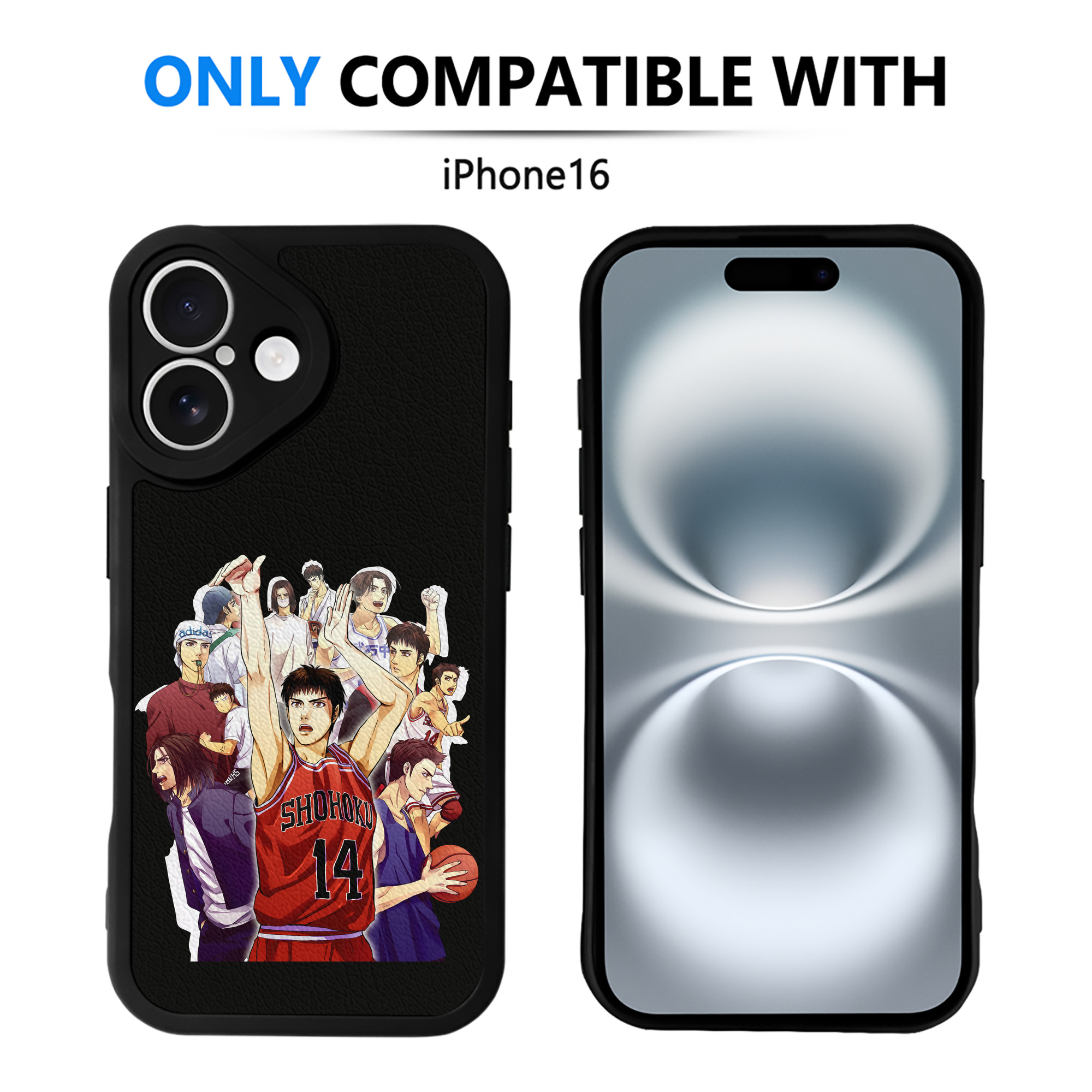 （画像用） SLAM DUNK／スラムダンク 【iPhone 16シリーズ対応】シリコンスマホケース（レザー調） 材質：シリコン
